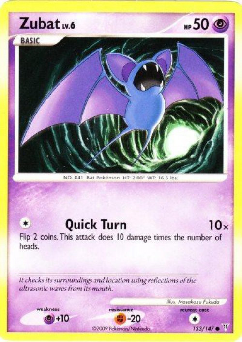 Pokemon Platinum Supreme Victors Common Zubat #133 Moderately Played、ToyWiz、kayou