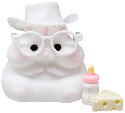 Cute Squeeze Cowboy Hamster WHITE 3-Inch Squeeze Toy、ToyWiz、kayou