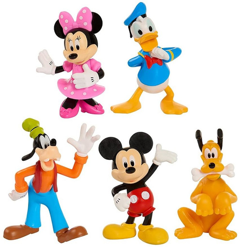 Disney Mickey Mouse Collectible Friends Goofy, Donald, Mickey, Minnie & Pluto Mini Figure 5-Pack、ToyWiz、kayou