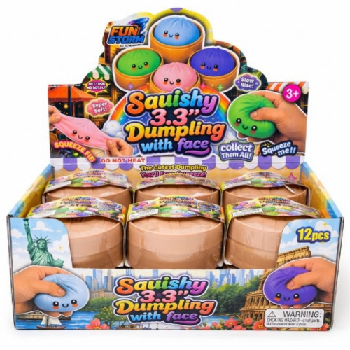 Fun Storm Squishy Dumpling with Face 3.3-Inch Mystery Pack、ToyWiz、kayou