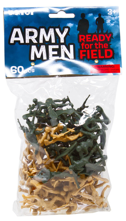 Army Men 60-Pack Green & Tan、ToyWiz、kayou