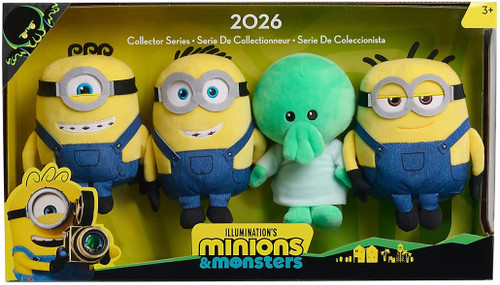 Despicable Me Minions & Monsters 2026 Collector Series Ed, James, Henry & Goomi Exclusive 5-Inch Plush 4-Pack、ToyWiz、kayou