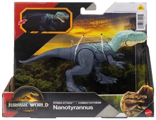 Jurassic World Rebirth Strike Attack Nanotyrannus Action Figure Strike Attack, Damaged Package、ToyWiz、kayou