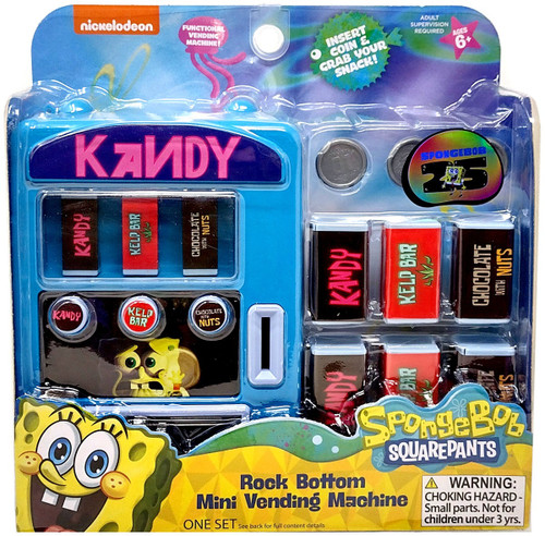 Spongebob Squarepants Rock Bottom Mini Vending Machine Kandy, Loose、ToyWiz、kayou