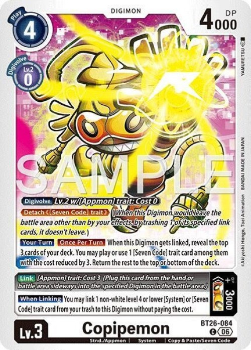 Digimon Trading Card Game Timeless Bonds Common Copipemon BT26-084、ToyWiz、kayou