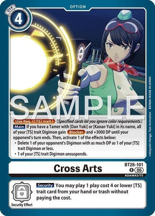 Digimon Trading Card Game Timeless Bonds Rare Cross Arts BT26-101、ToyWiz、kayou
