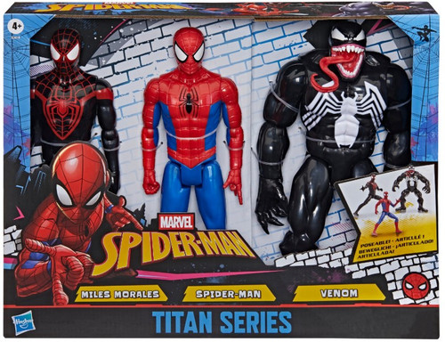 Marvel Titan Hero Series Miles Morales, Spider-Man & Venom Action Figure 3-Pack、ToyWiz、kayou