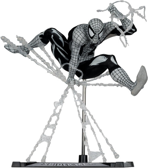 McFarlane Toys Marvel Rivals Spider-Man Posed Figure with Scene Line Art D23、ToyWiz、kayou