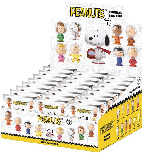 Peanuts 3D Figural Foam Bag Clip Series 5 Space Mystery Box 24 Packs、ToyWiz、kayou