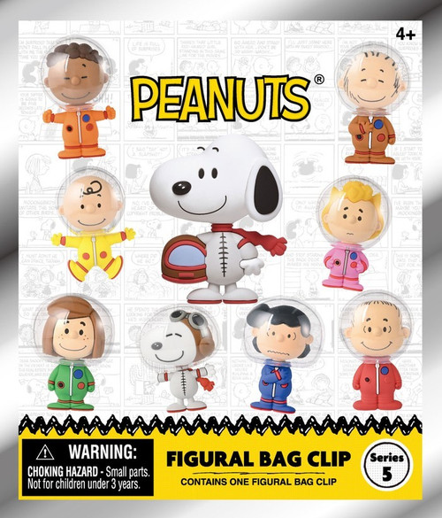 Peanuts 3D Figural Foam Bag Clip Series 5 Space Mystery Pack 1 RANDOM Figure、ToyWiz、kayou