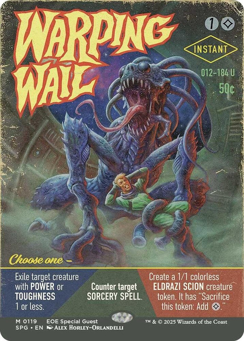 MtG Trading Card Game Special Guests Uncommon FOIL Warping Wail #119、ToyWiz、kayou