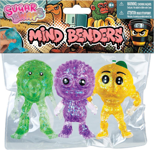 Curiosities Sugar Swaps Mind Benders Purple, Yellow & Green 3-Inch Squeeze Toy、ToyWiz、kayou