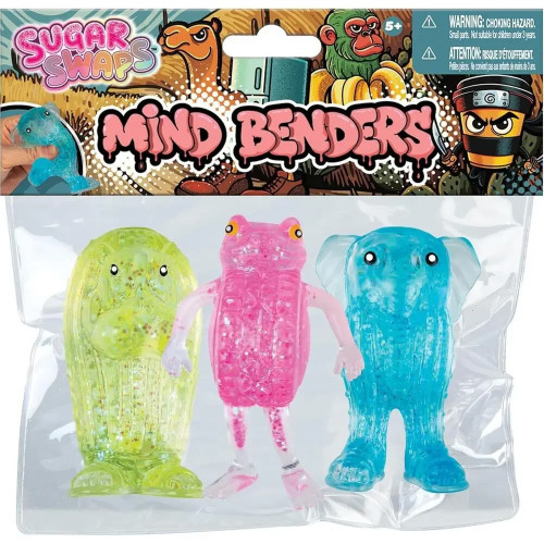 Curiosities Sugar Swaps Mind Benders Pink, Blue & Yellow 3-Inch Squeeze Toy、ToyWiz、kayou
