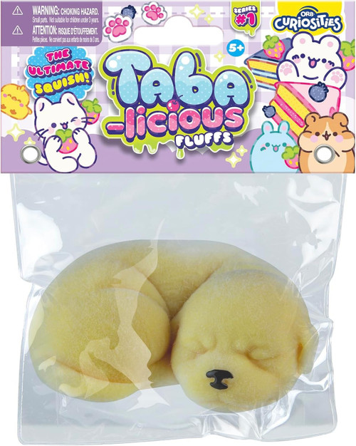 Taba-Licious Curiosities Fluffs Dog 3.5-Inch Squishy Squeeze Toy Yellow、ToyWiz、kayou