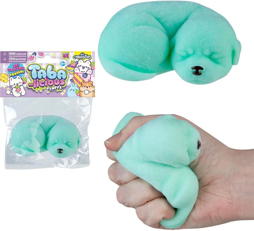 Taba-Licious Curiosities Fluffs Dog 3.5-Inch Squishy Squeeze Toy Green、ToyWiz、kayou