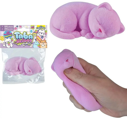 Taba-Licious Curiosities Fluffs Cat 3.5-Inch Squishy Squeeze Toy Pink、ToyWiz、kayou