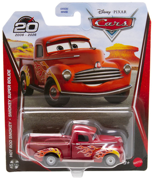 Disney / Pixar Cars 20th Anniversary Metal Hot Rod Smokey Diecast Car、ToyWiz、kayou