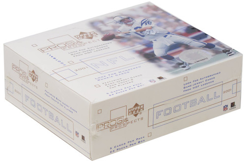 NFL Upper Deck 2001 Pros & Prospects Football Trading Card HOBBY Box 24 Packs、ToyWiz、kayou