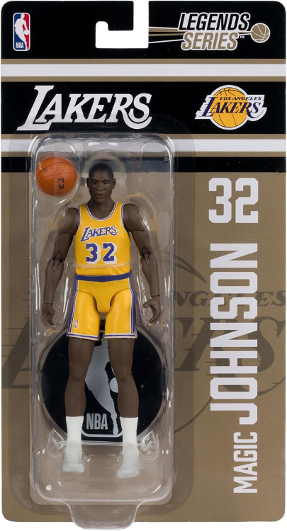 McFarlane Toys NBA Los Angeles Lakers Legends Series Magic Johnson Articulated Action Figure、ToyWiz、kayou