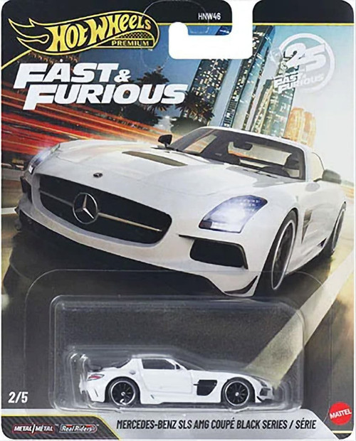 Hot Wheels Premium 25 Years of Fast & Furious Mercedes-Benz SLS AMG Coupe Black Series Die Cast Car、ToyWiz、kayou