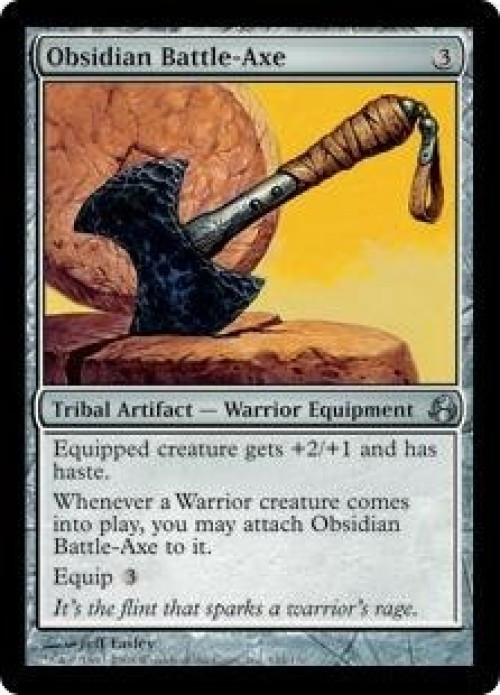 MtG Morningtide Uncommon Obsidian Battle-Axe #144、ToyWiz、kayou