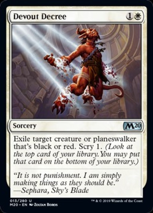 MtG 2020 Core Set Uncommon FOIL Devout Decree #13、ToyWiz、kayou