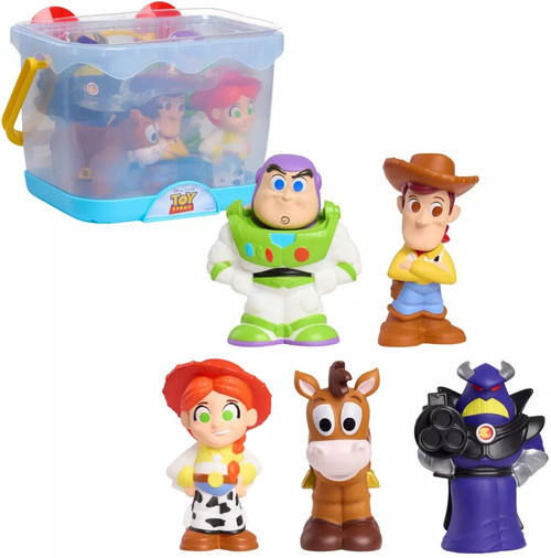 Disney / Pixar Toy Story Buzz, Woody, Jessie, Bullseye & Zurg 5-Figure Bath Set、ToyWiz、kayou
