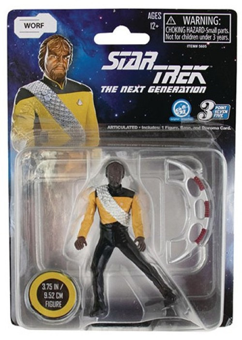 Star Trek The Next Generation 3 Point Seven Five Worf 3.75-Inch Figure、ToyWiz、kayou