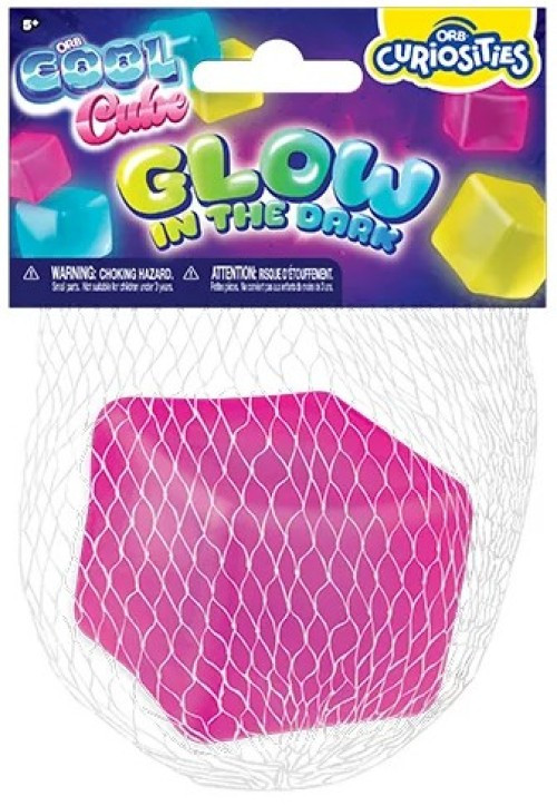 Sugar Swaps Cool Cubes PINK 2-Inch Squishy Squeeze Toy Glow-in-the-Dark、ToyWiz、kayou