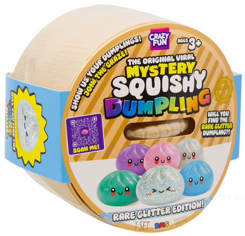Crazy Fun Official JUMBO Squishy Dumpling RARE GLITTER EDITION 7-Inch Mystery Pack 1 RANDOM Squishy Dumpling!、ToyWiz、kayou