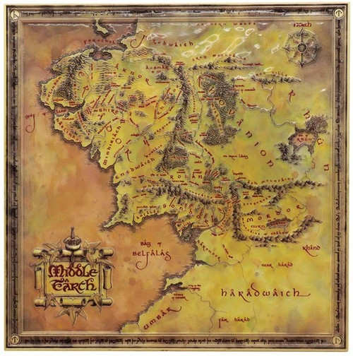 The Lord of the Rings 5.9-Inch Metal Map (Pre-Order ships January)、ToyWiz、kayou