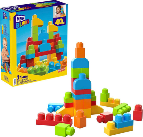 Fisher Price Mega Bloks Let's Build It Set 40 Pieces, Damaged Package、ToyWiz、kayou