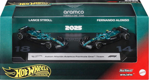 Hot Wheels Premium Formula 1 Team Aston Martin Aramco 2025 Die Cast Car 2-Pack Set、ToyWiz、kayou