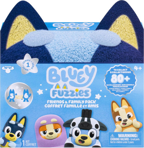 Bluey Fuzzies 2-Inch Friends & Family Pack Find 5 or 6 Surprise Figures!、ToyWiz、kayou