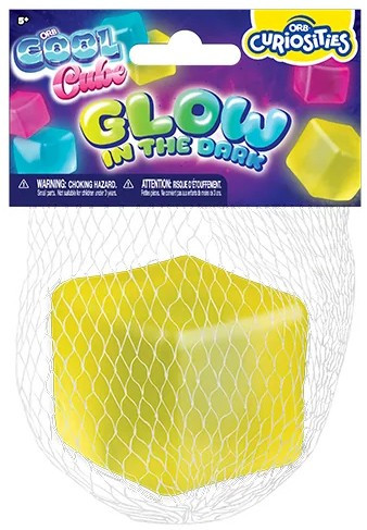 Sugar Swaps Cool Cubes YELLOW 2-Inch Squishy Squeeze Toy Glow-in-the-Dark、ToyWiz、kayou