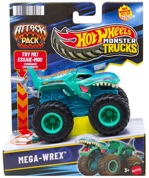 Hot Wheels Monster Trucks Attack Pack Mega-Wrex Vehicle、ToyWiz、kayou