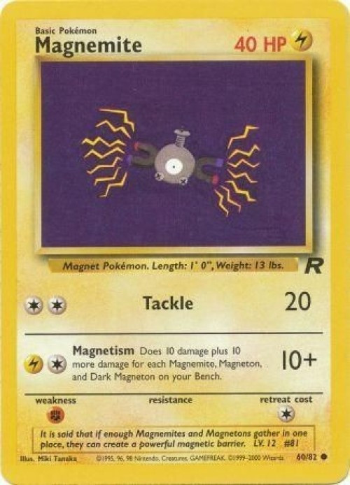 Pokemon Team Rocket Common Magnemite #60 Heavily Played、ToyWiz、kayou