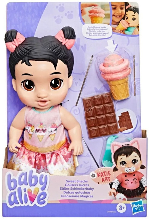 Baby Alive Sweet Snacks Katie Kat 11-Inch Doll、ToyWiz、kayou
