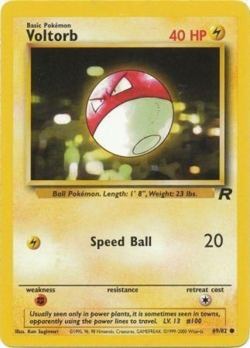 Pokemon Team Rocket Common Voltorb #69 Moderately Played、ToyWiz、kayou