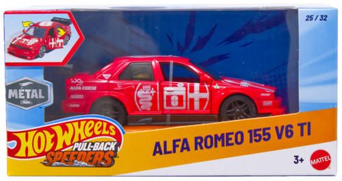 Hot Wheels Pull-Back Speeders Alfa Romeo 155 V6 TI Diecast Pull-Back Car、ToyWiz、kayou