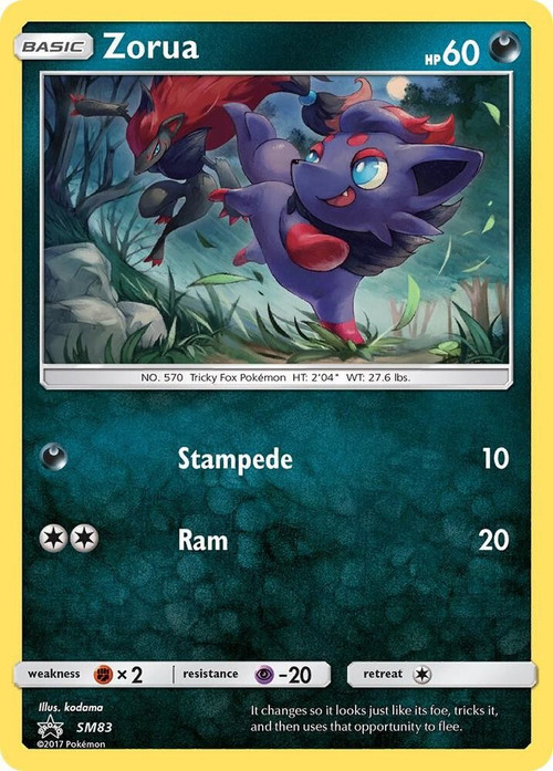 Pokemon Sun & Moon Promo Holo Rare Zorua SM83、ToyWiz、kayou