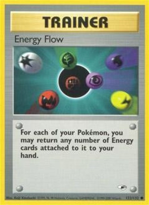 Pokemon Trading Card Game Gym Heroes Common Energy Flow #122 Moderately Played、ToyWiz、kayou
