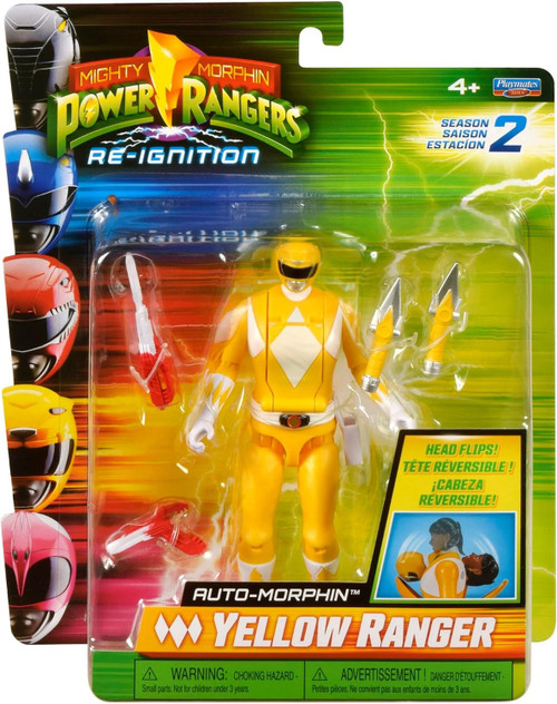 Power Rangers Mighty Morphin Re-Ignition Yellow Ranger Action Figure Season 2、ToyWiz、kayou