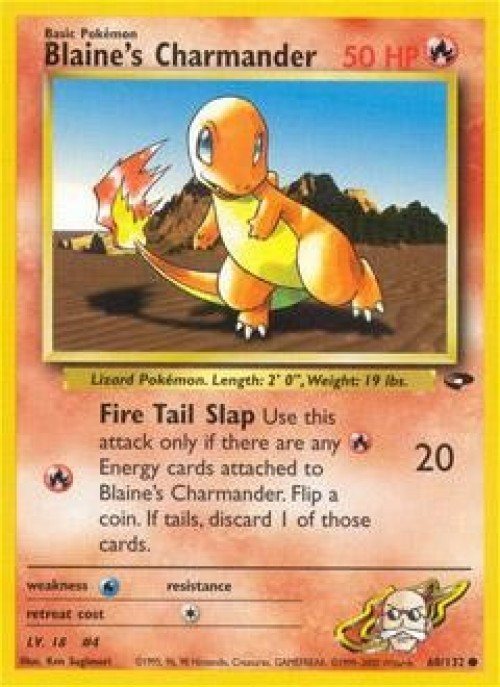 Pokemon Gym Challenge Common Blaine's Charmander #60 1st Edition Lightly Played、ToyWiz、kayou
