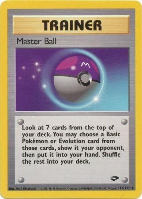 Pokemon Gym Challenge Uncommon Master Ball #116 1st Edition、ToyWiz、kayou
