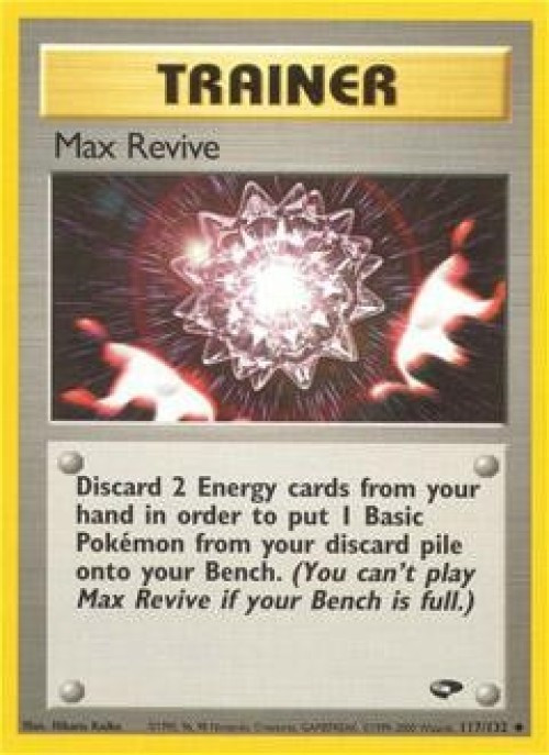 Pokemon Gym Challenge Uncommon Max Revive #117 1st Edition、ToyWiz、kayou