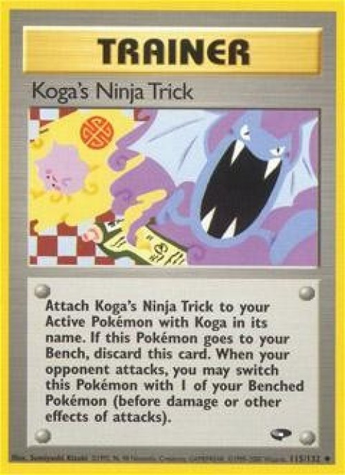 Pokemon Gym Challenge Uncommon Koga's Ninja Trick #115 1st Edition、ToyWiz、kayou