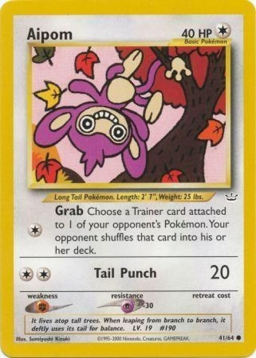 Pokemon Neo Revelation Common Aipom #41 Lightly Played、ToyWiz、kayou