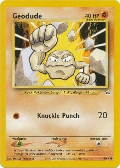 Pokemon Neo Revelation Common Geodude #44 Heavily Played、ToyWiz、kayou