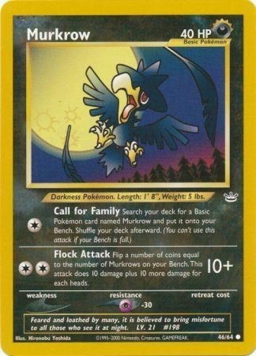 Pokemon Neo Revelation Common Murkrow #46 Lightly Played、ToyWiz、kayou